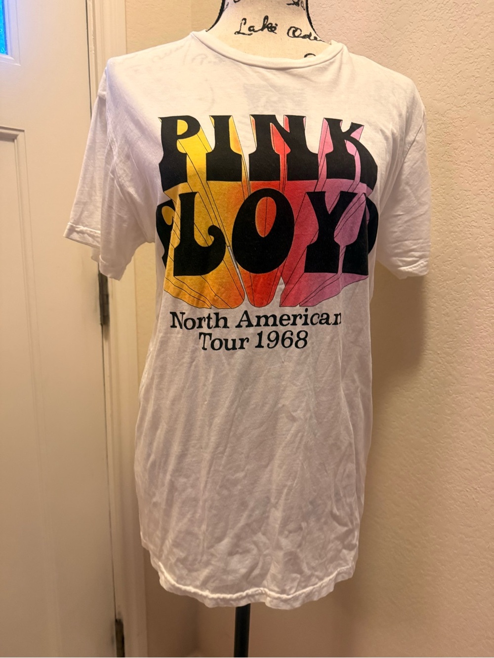 Original Retro Brand White Pink Floyd North American Tour 1968 Graphic Tee